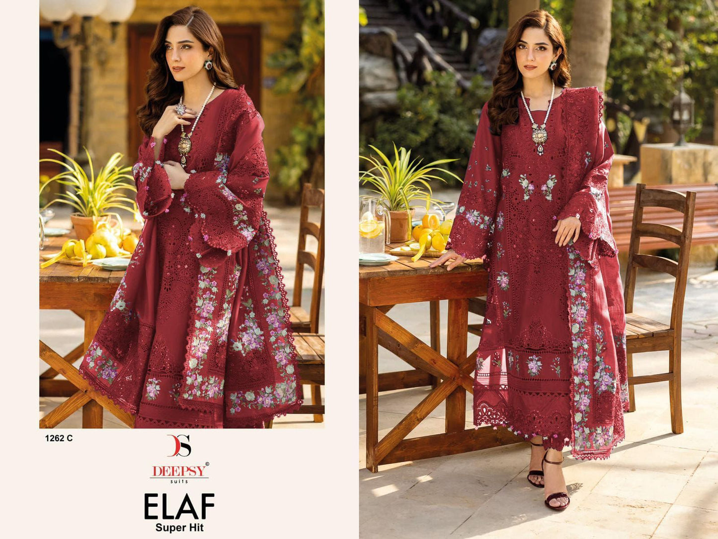 Elaf 1262-C Deepsy Pure Cotton Pakistani Salwar Suits