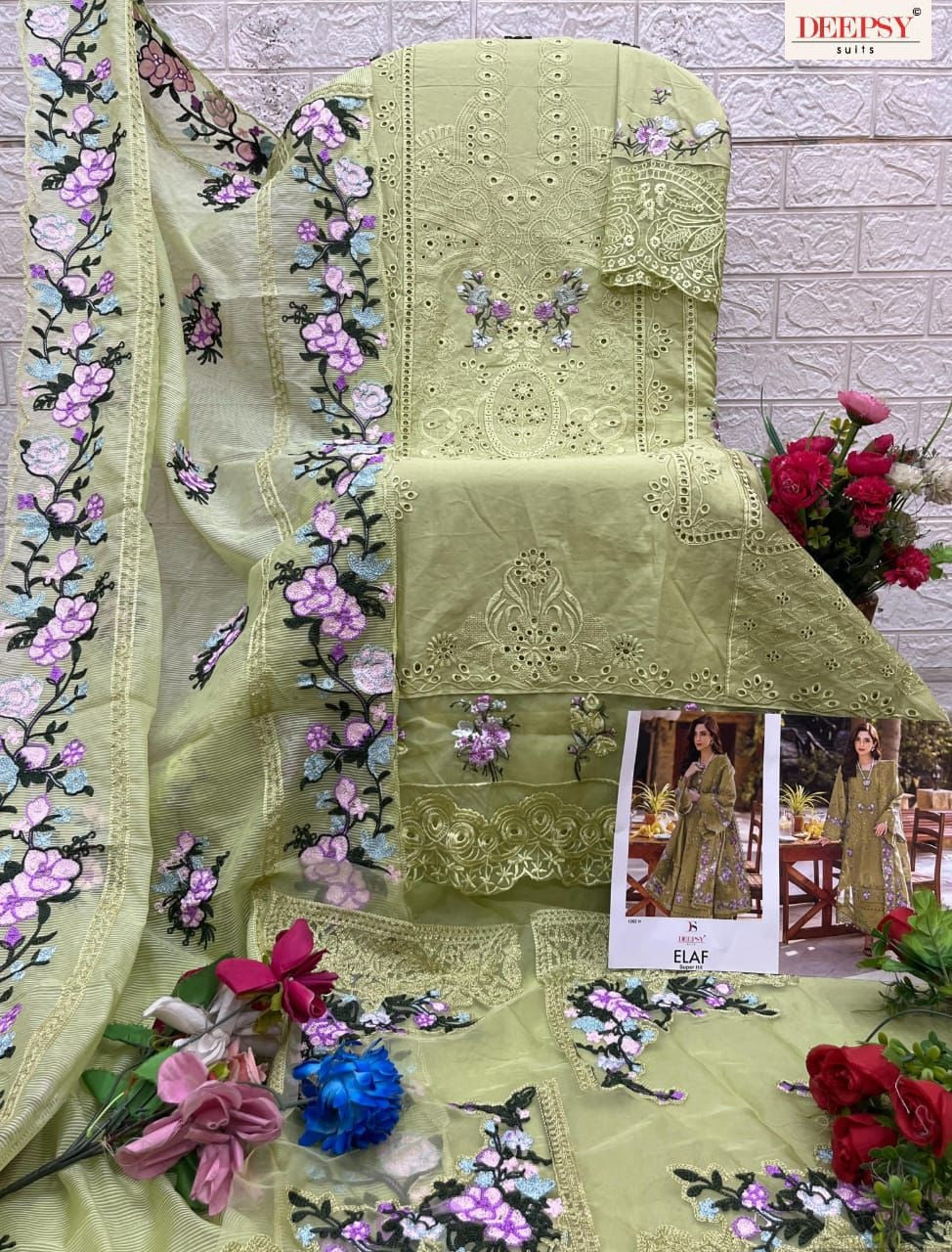 Elaf 1262-H Deepsy Pure Cotton Pakistani Salwar Suits