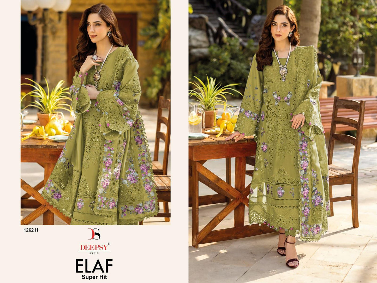 Elaf 1262-H Deepsy Pure Cotton Pakistani Salwar Suits