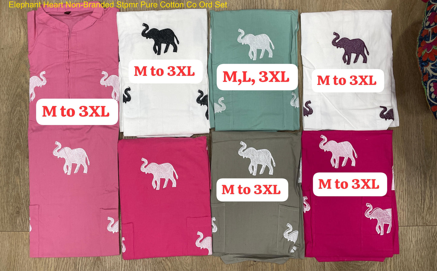 Elephant Heart Non-Branded Stpmr Pure Cotton Co Ord Set