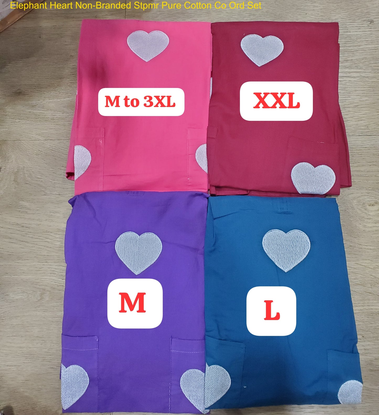 Elephant Heart Non-Branded Stpmr Pure Cotton Co Ord Set