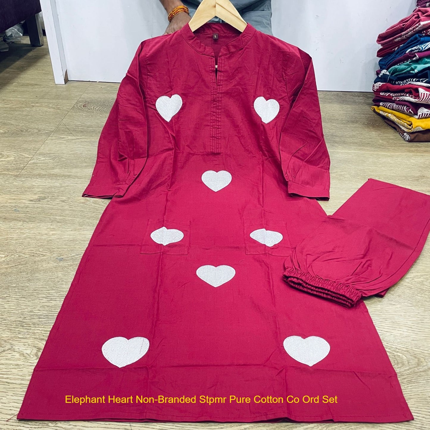 Elephant Heart Non-Branded Stpmr Pure Cotton Co Ord Set