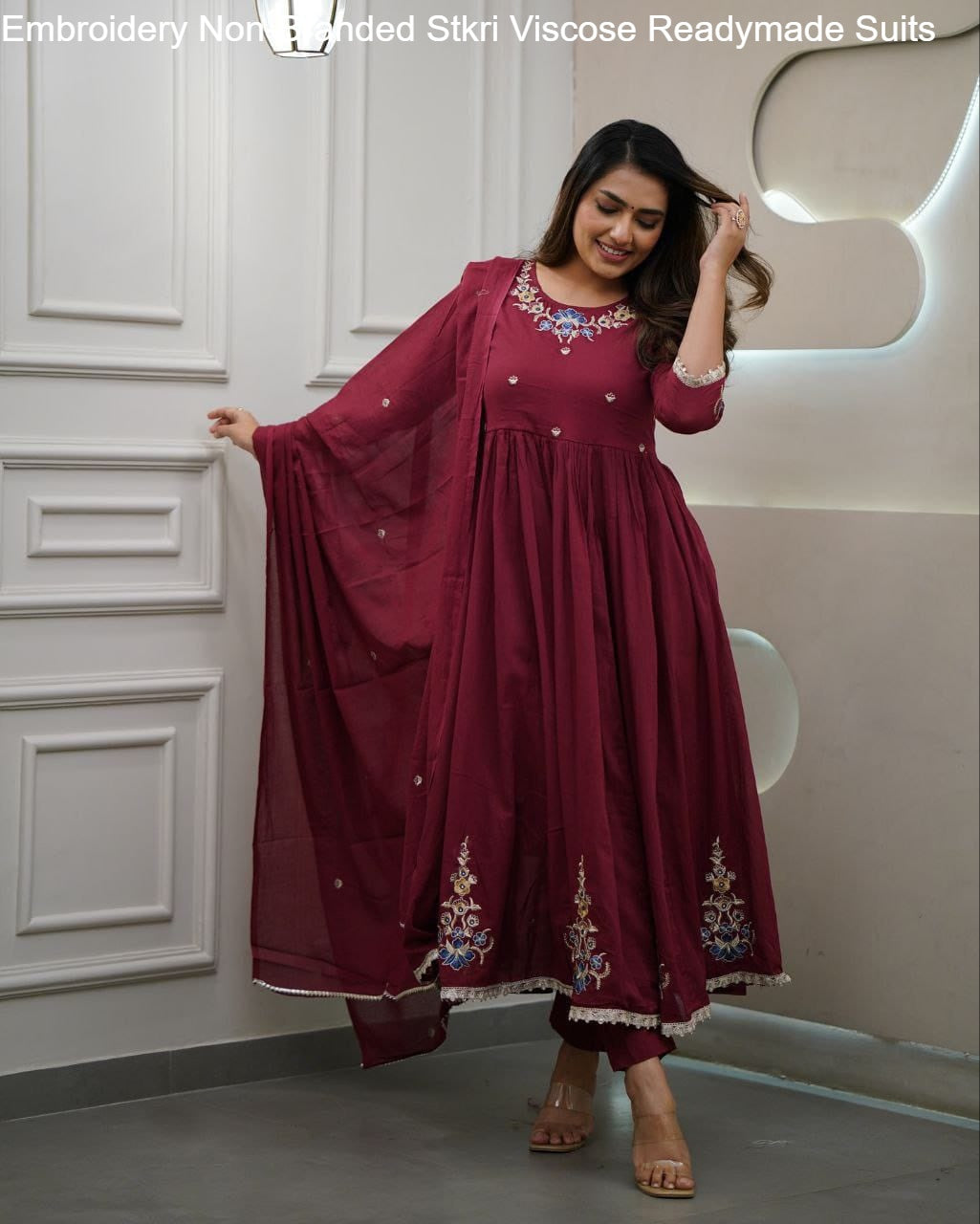Embroidery Non-Branded Stkri Viscose  Readymade Suits
