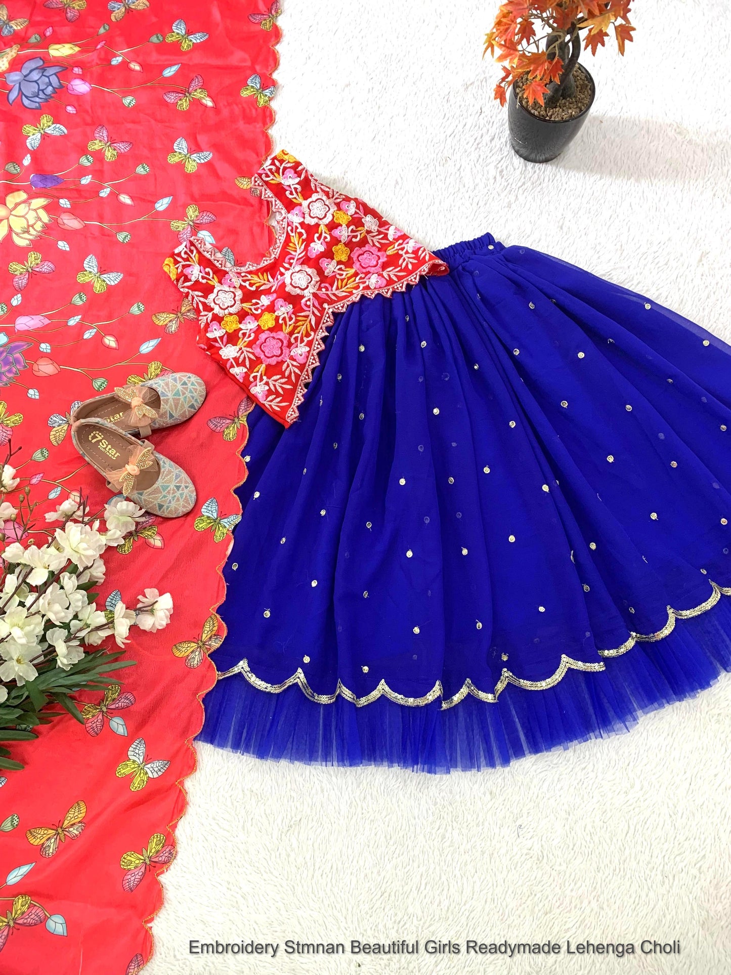Embroidery Stmnan Beautiful Girls Readymade Lehenga Choli