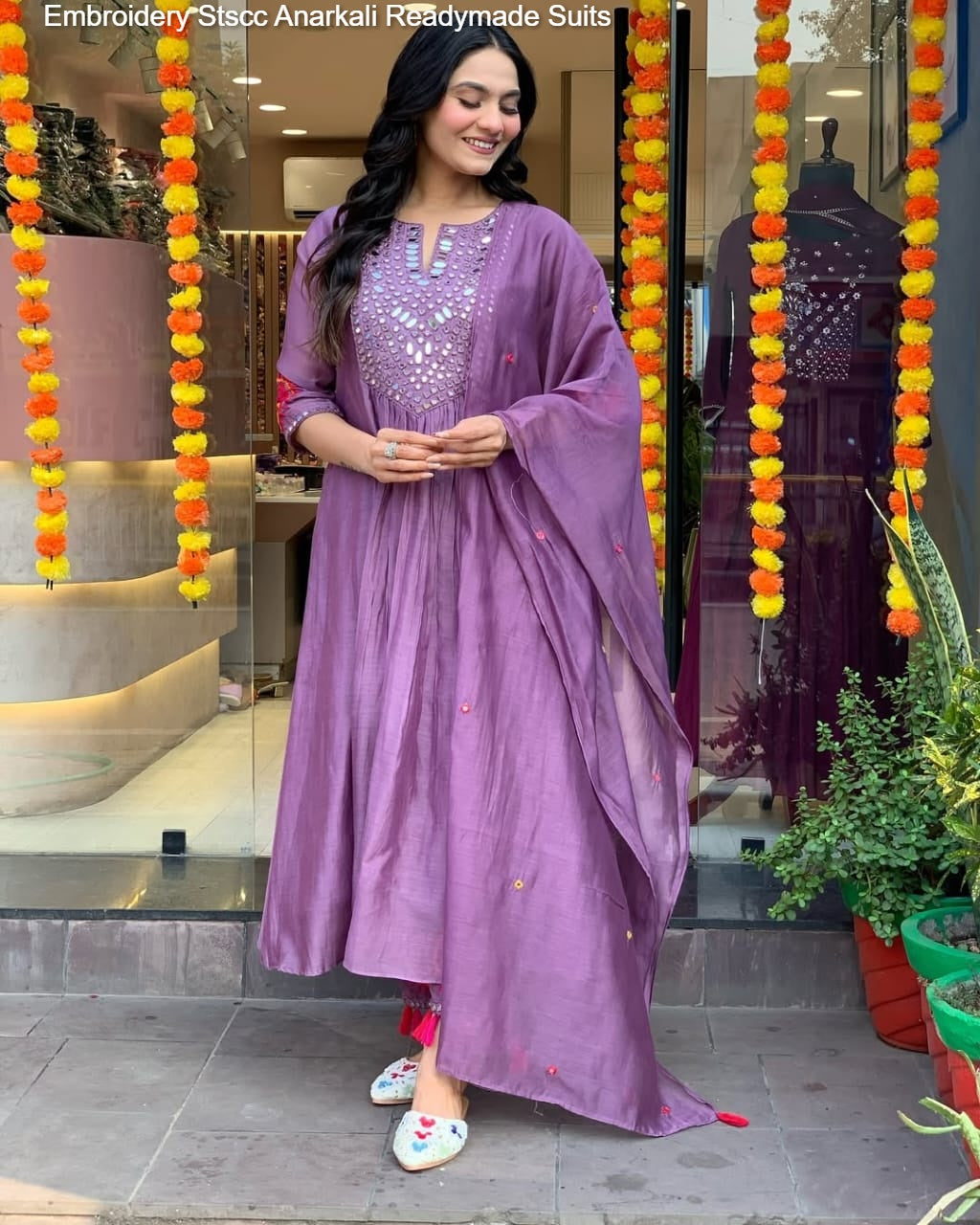 Embroidery Stscc Anarkali Readymade Suits