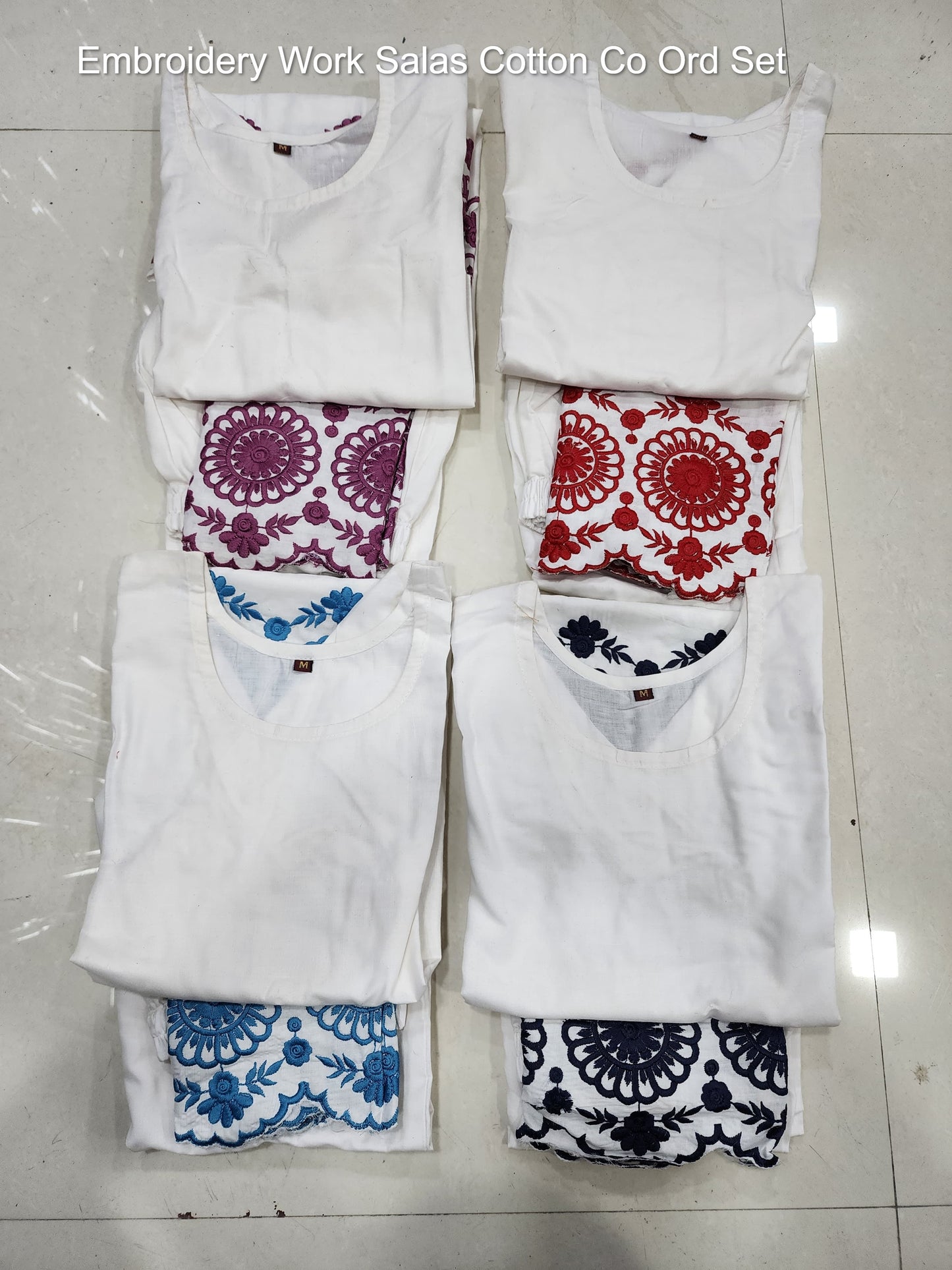 Embroidery Work Salas Cotton Co Ord Set