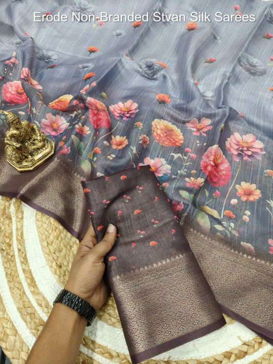 Erode Non-Branded Stvan Silk Sarees