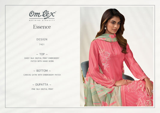 Essence 7451 Omtex Daisy Silk Unstitched Suits