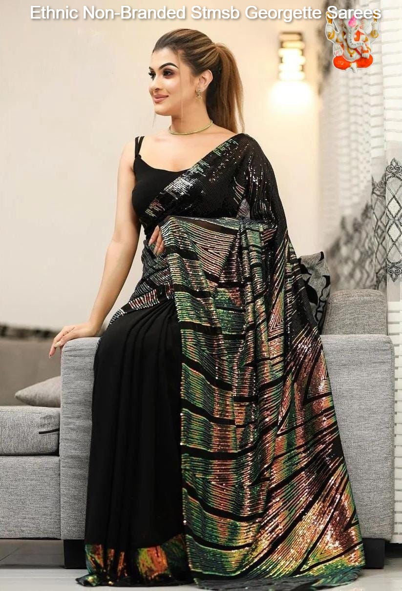 Ethnic Non-Branded Stmsb Georgette Sarees