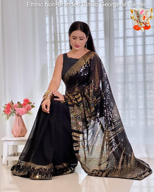 Ethnic Non-Branded Stmsb Georgette Sarees