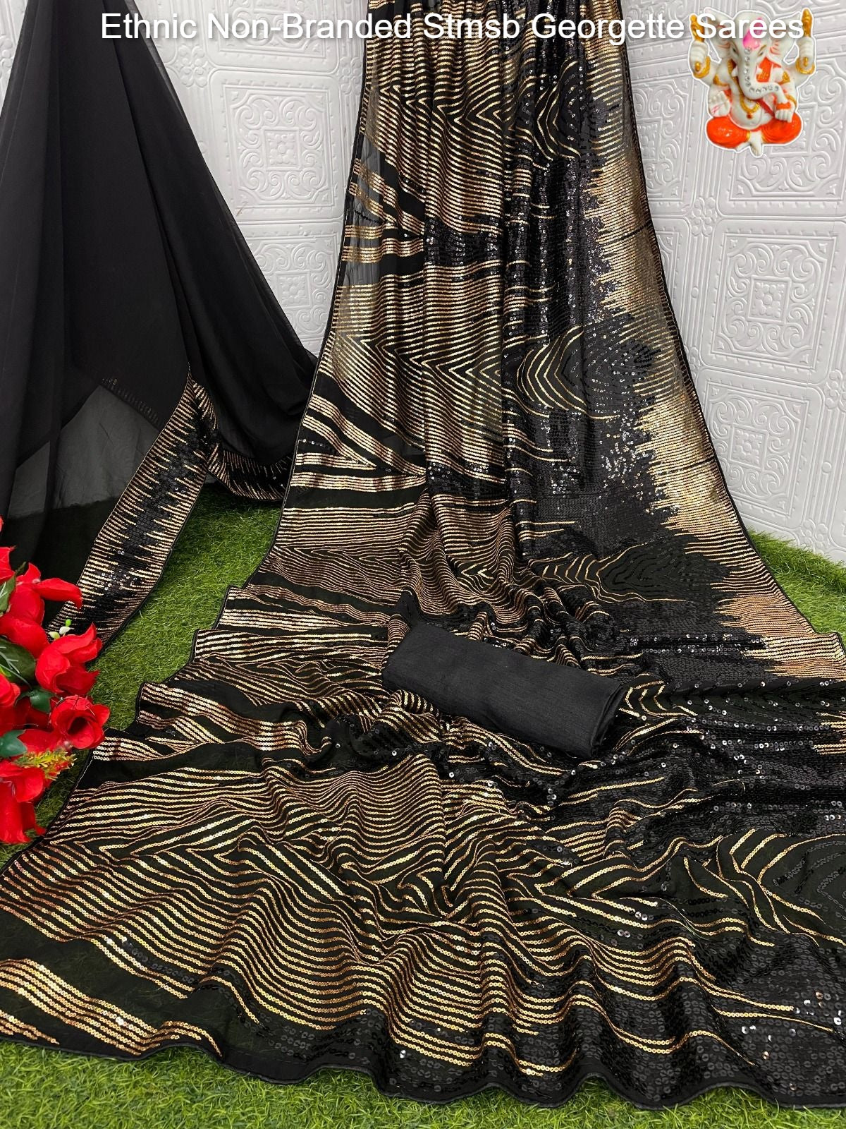 Ethnic Non-Branded Stmsb Georgette Sarees