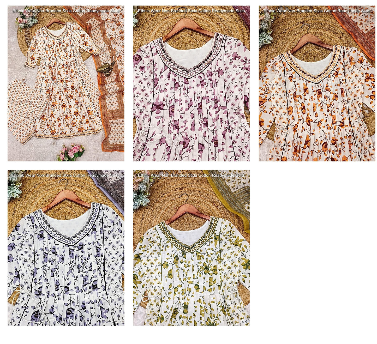 Ethnic Wear Non-Branded Stxla Cotton Readymade Suits