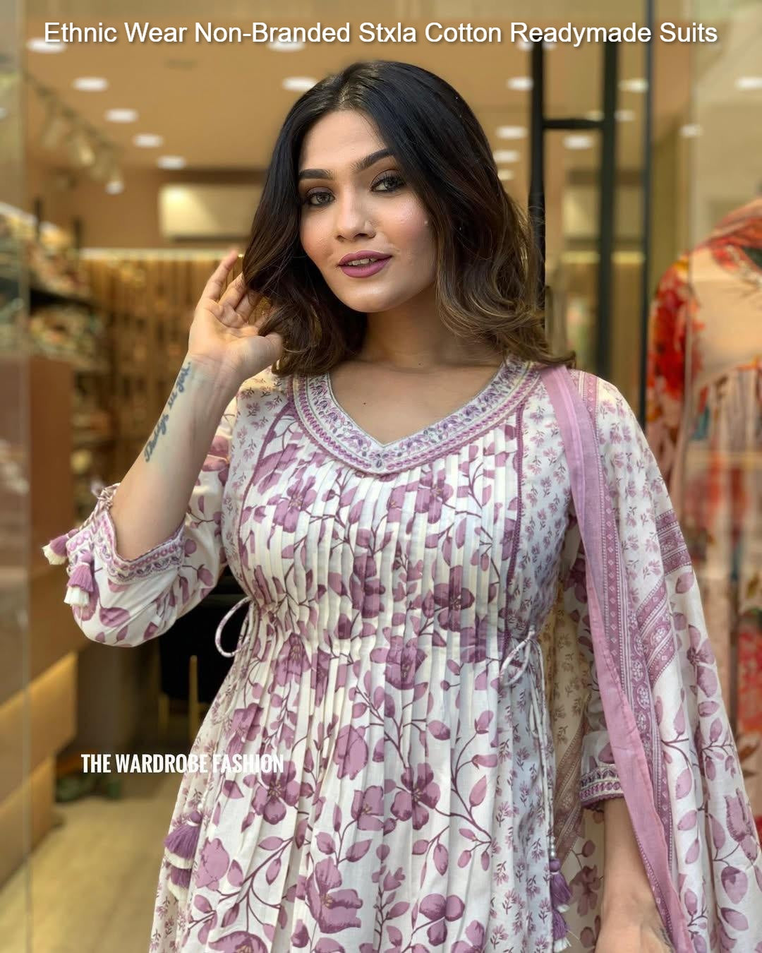 Ethnic Wear Non-Branded Stxla Cotton Readymade Suits