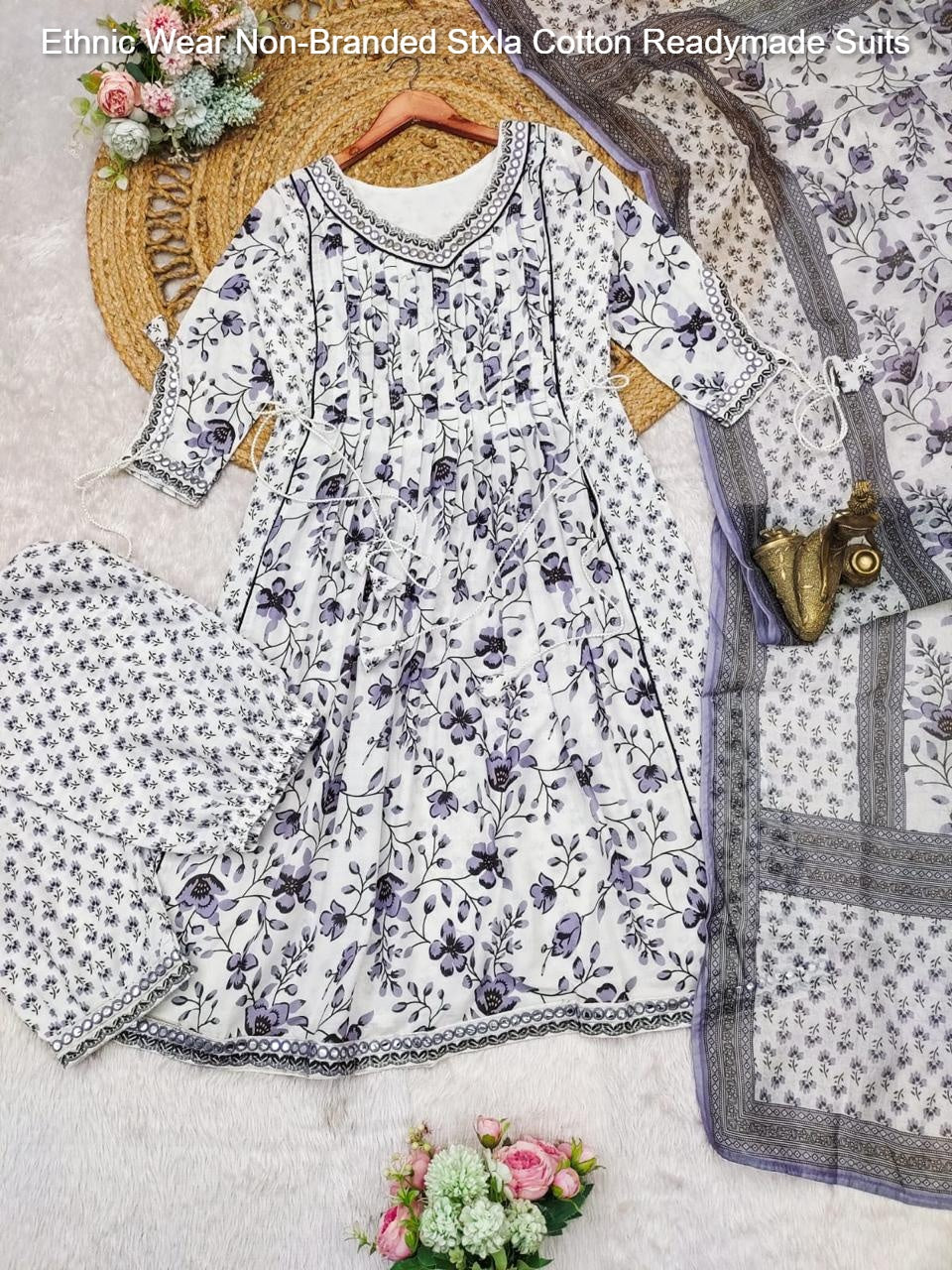 Ethnic Wear Non-Branded Stxla Cotton Readymade Suits