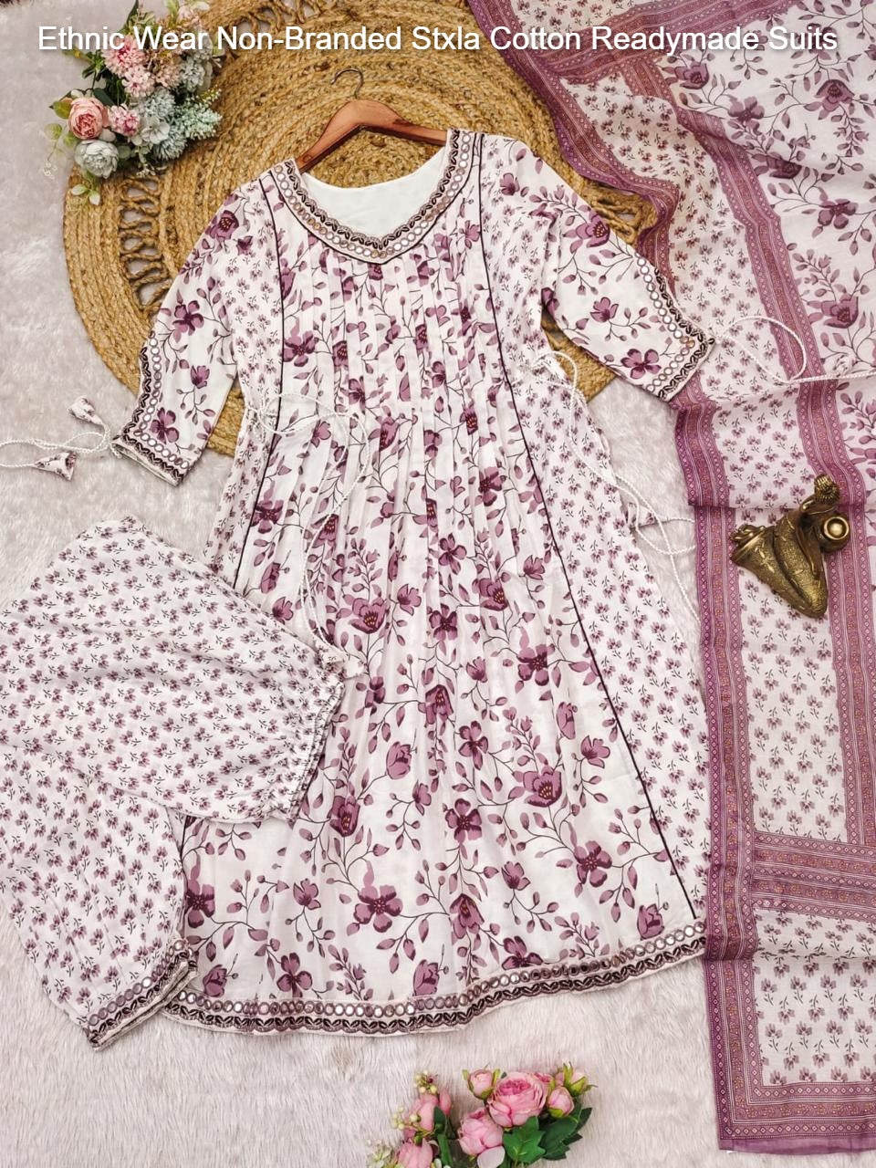 Ethnic Wear Non-Branded Stxla Cotton Readymade Suits