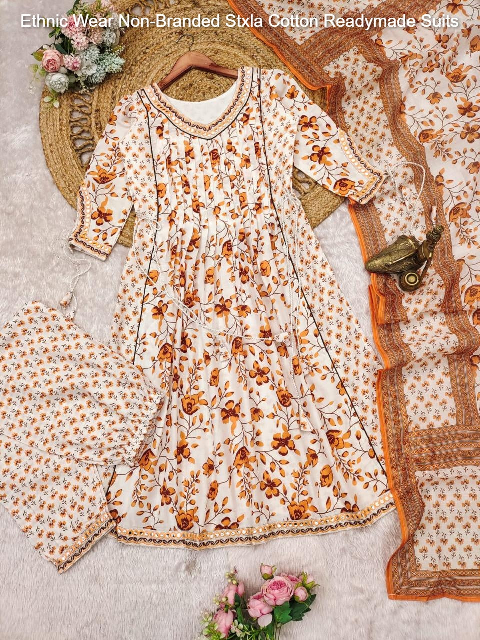 Ethnic Wear Non-Branded Stxla Cotton Readymade Suits