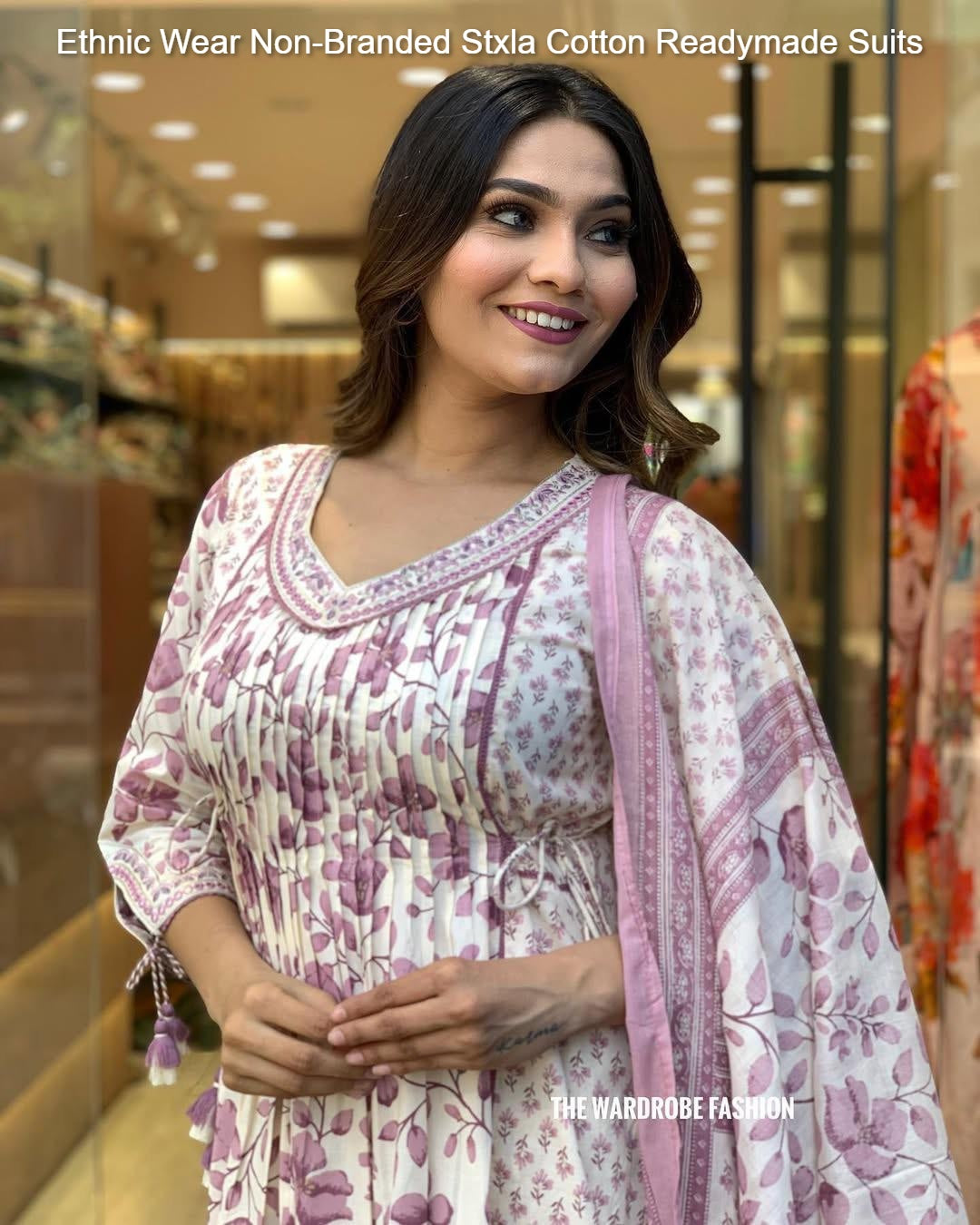 Ethnic Wear Non-Branded Stxla Cotton Readymade Suits