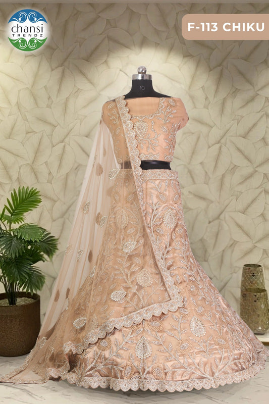 F-113 Chiku Chansi Trendz Butterfly Net Lehenga Choli