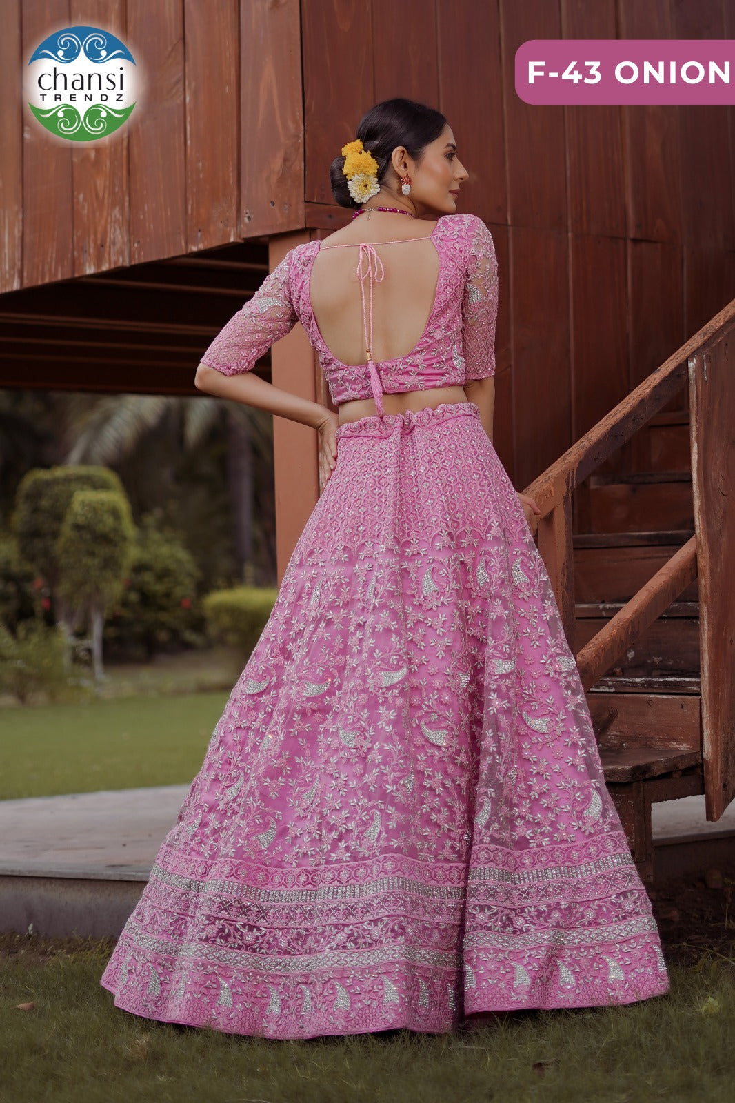 F-43 Onion Chansi Trendz Butterfly Net Lehenga Choli