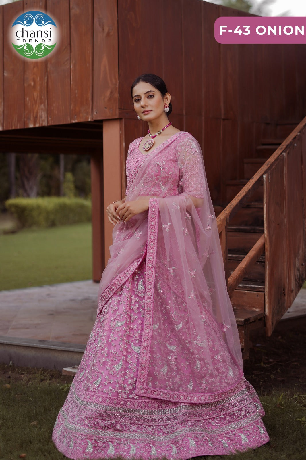 F-43 Onion Chansi Trendz Butterfly Net Lehenga Choli