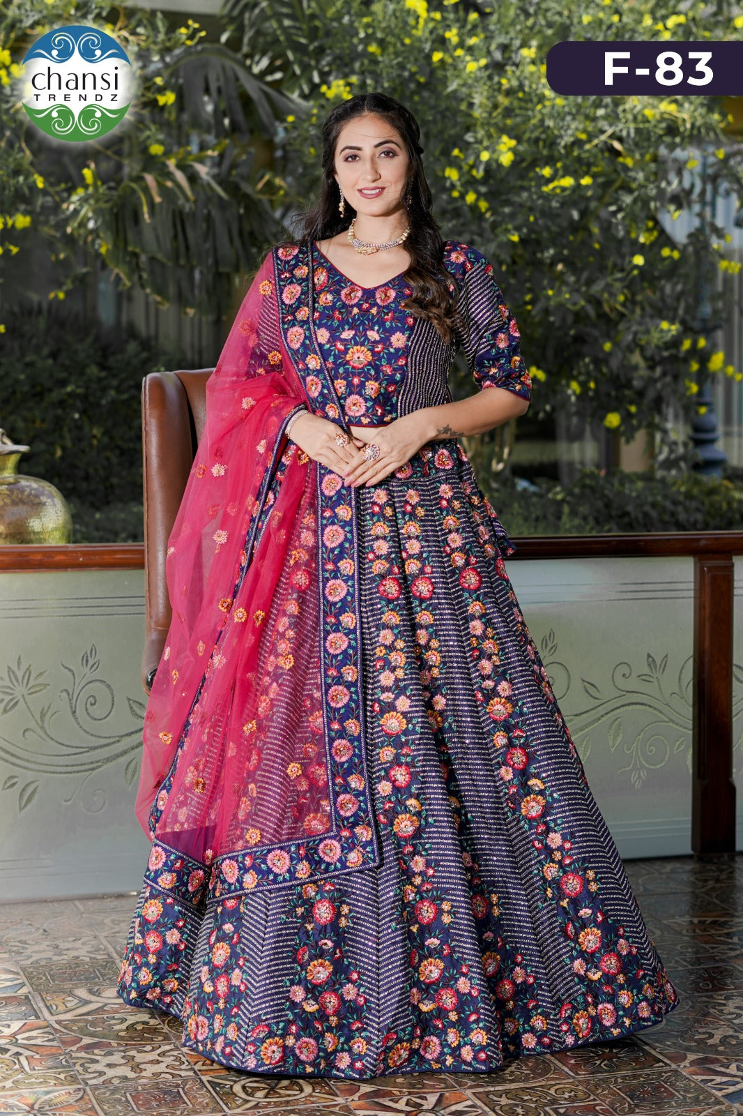 F-83 Chansi Trendz Butter Crepe Lehenga Choli
