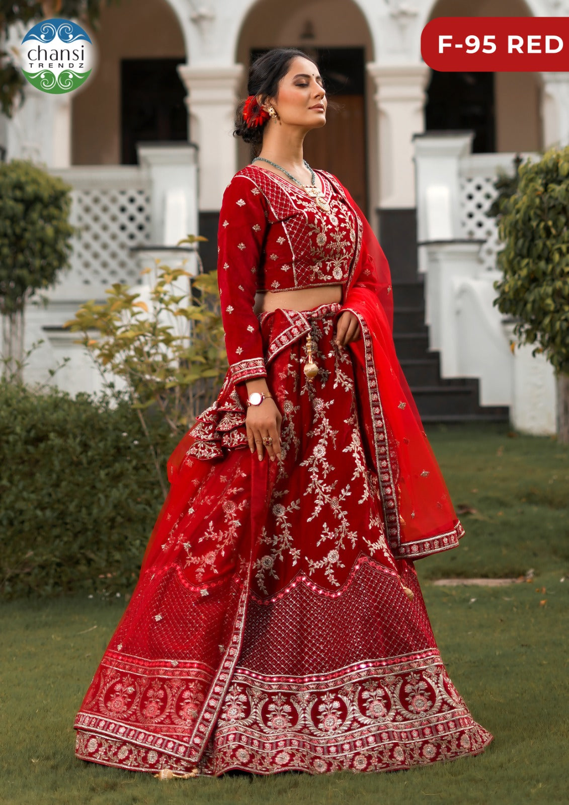 F-95 Chansi Trendz Velvet Lehenga Choli