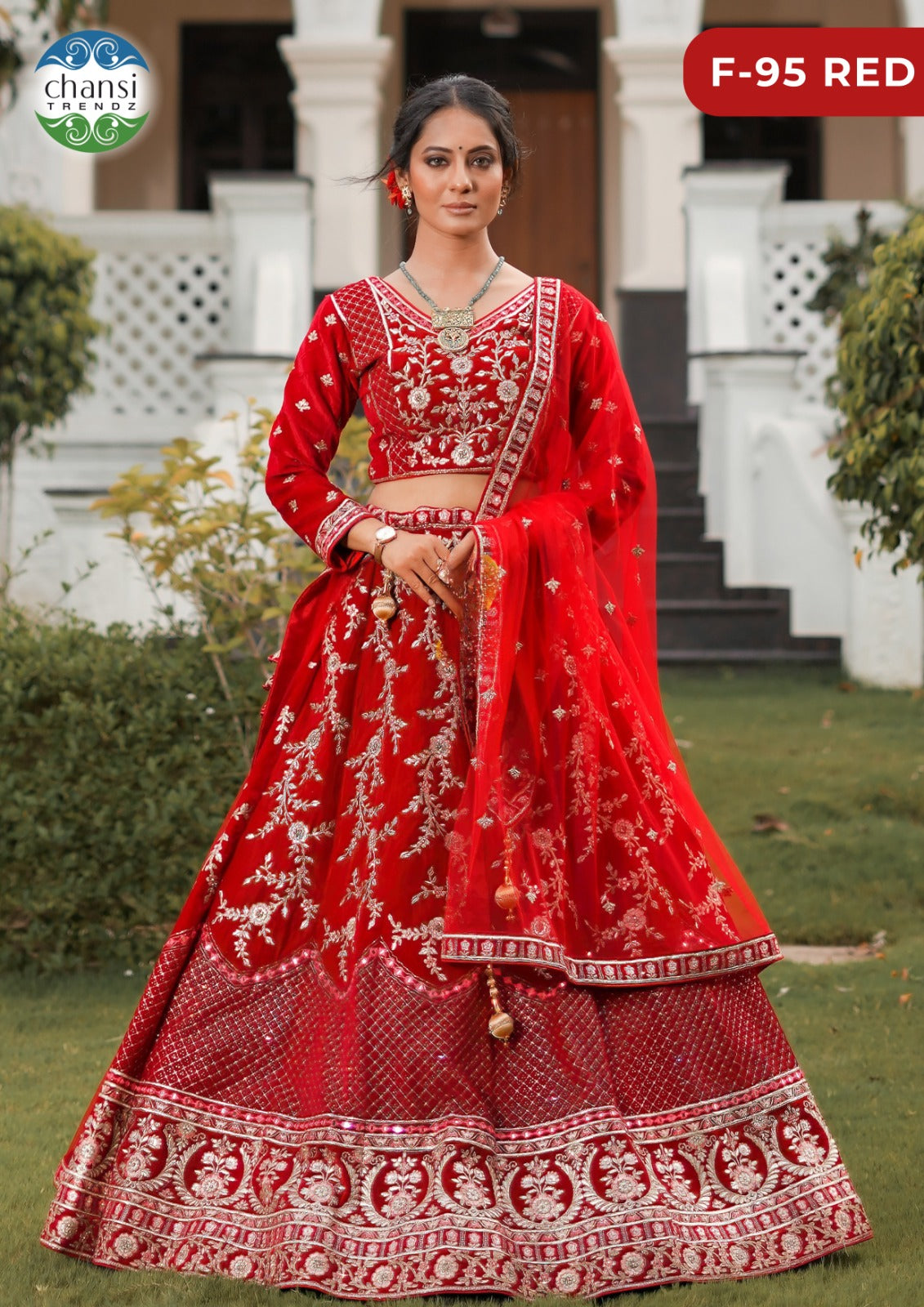 F-95 Chansi Trendz Velvet Lehenga Choli