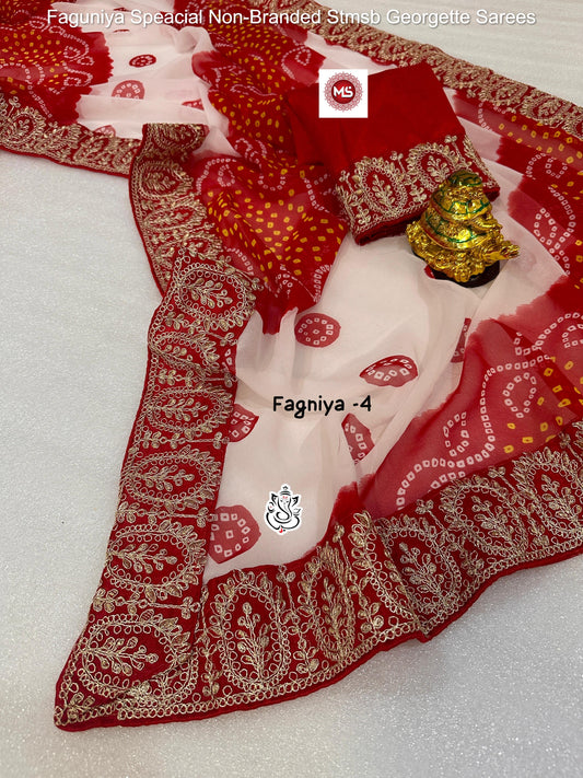 Faguniya Speacial Non-Branded Stmsb Georgette Sarees