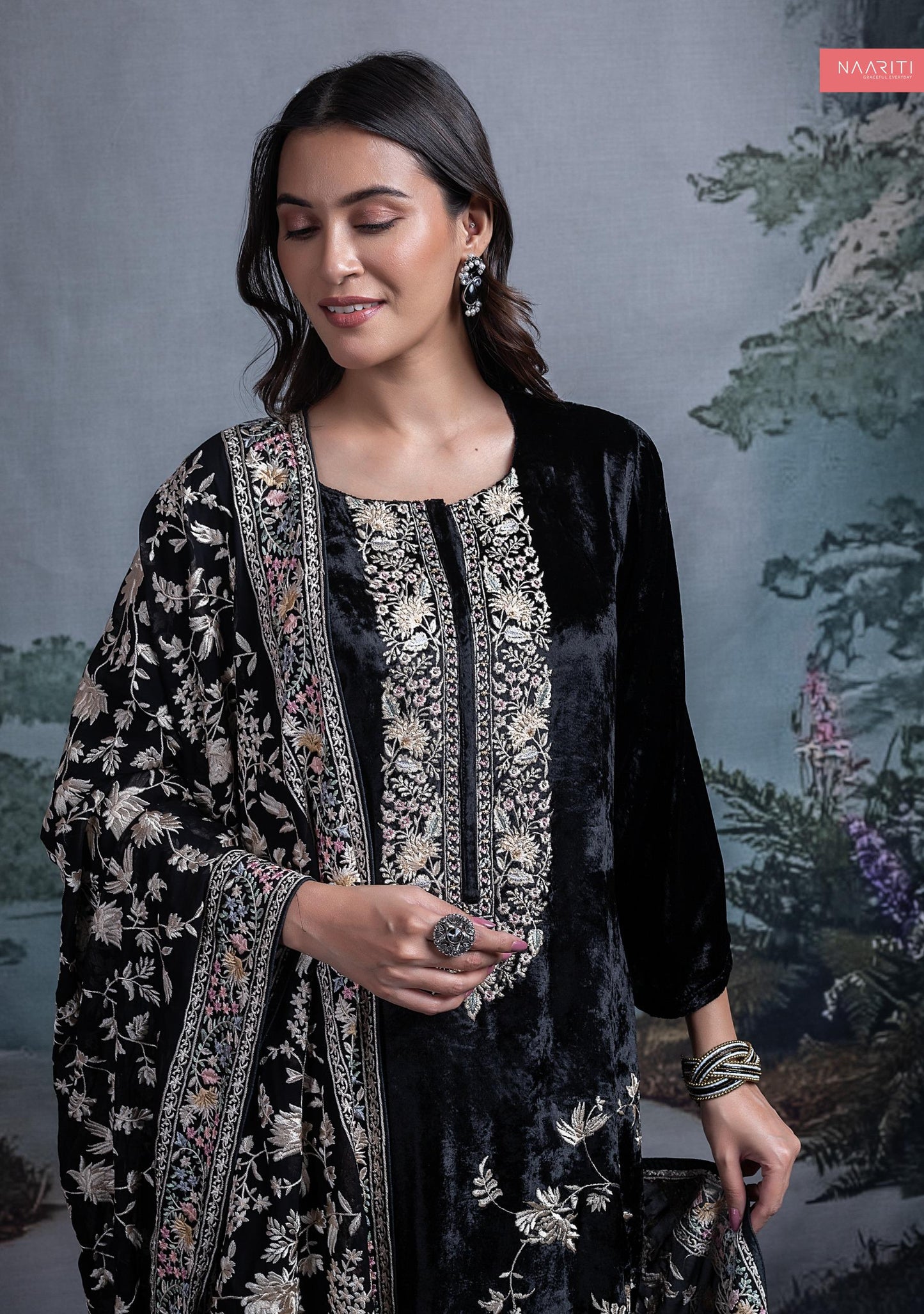 Fareez 2378 Naariti Velvet Unstitched Suits