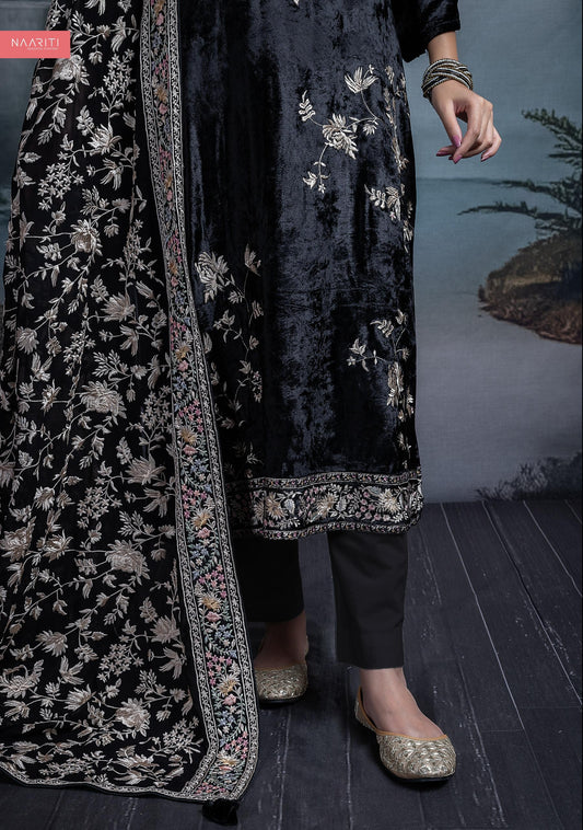 Fareez 2378 Naariti Velvet Unstitched Suits