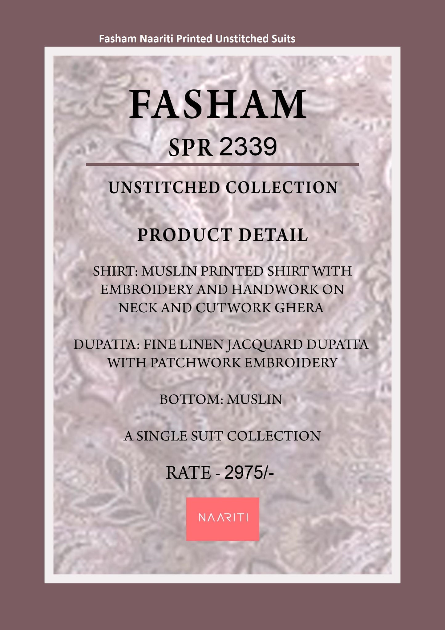 Fasham Naariti Printed Unstitched Suits