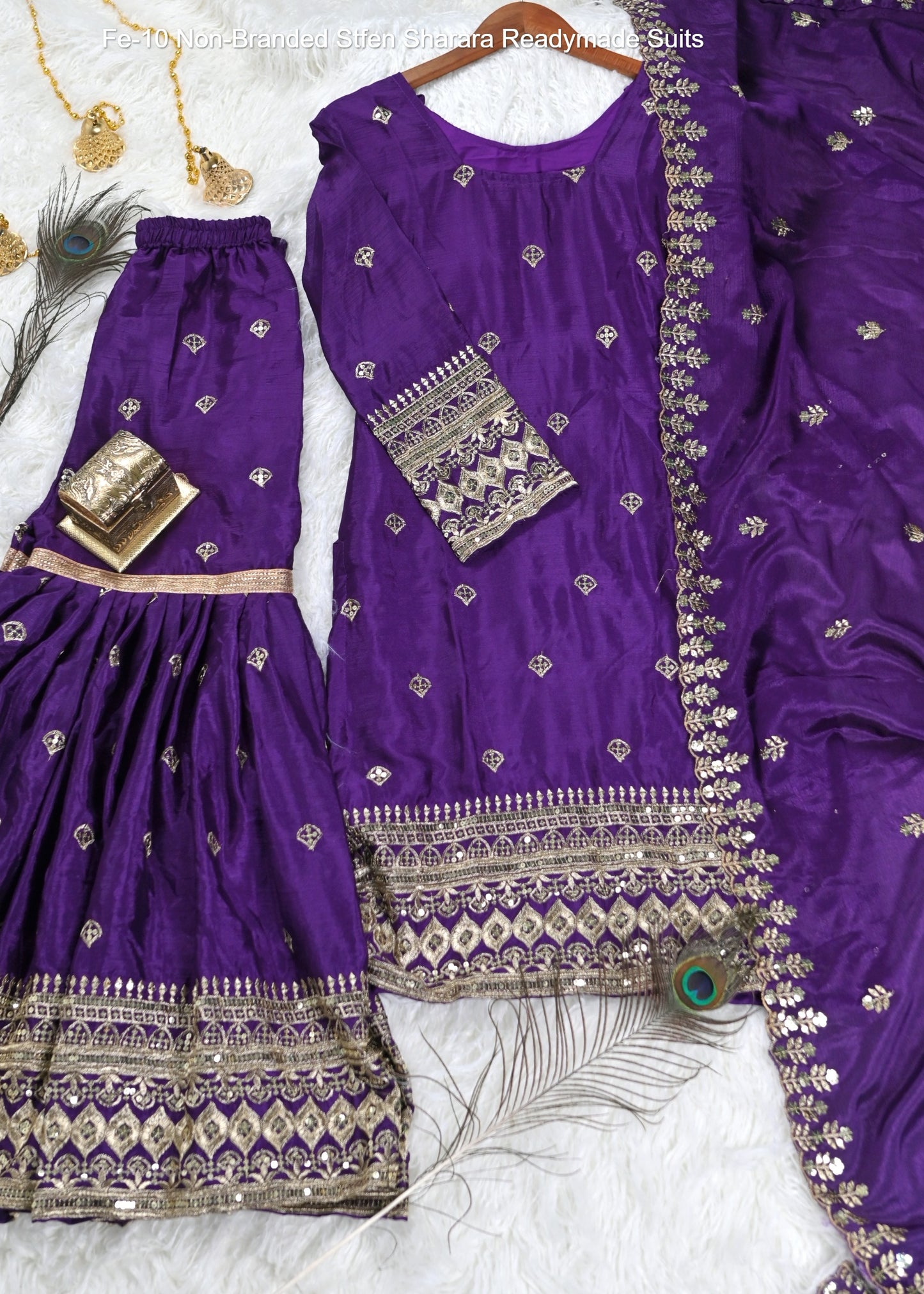 Fe-10 Non-Branded Stfen Sharara Readymade Suits