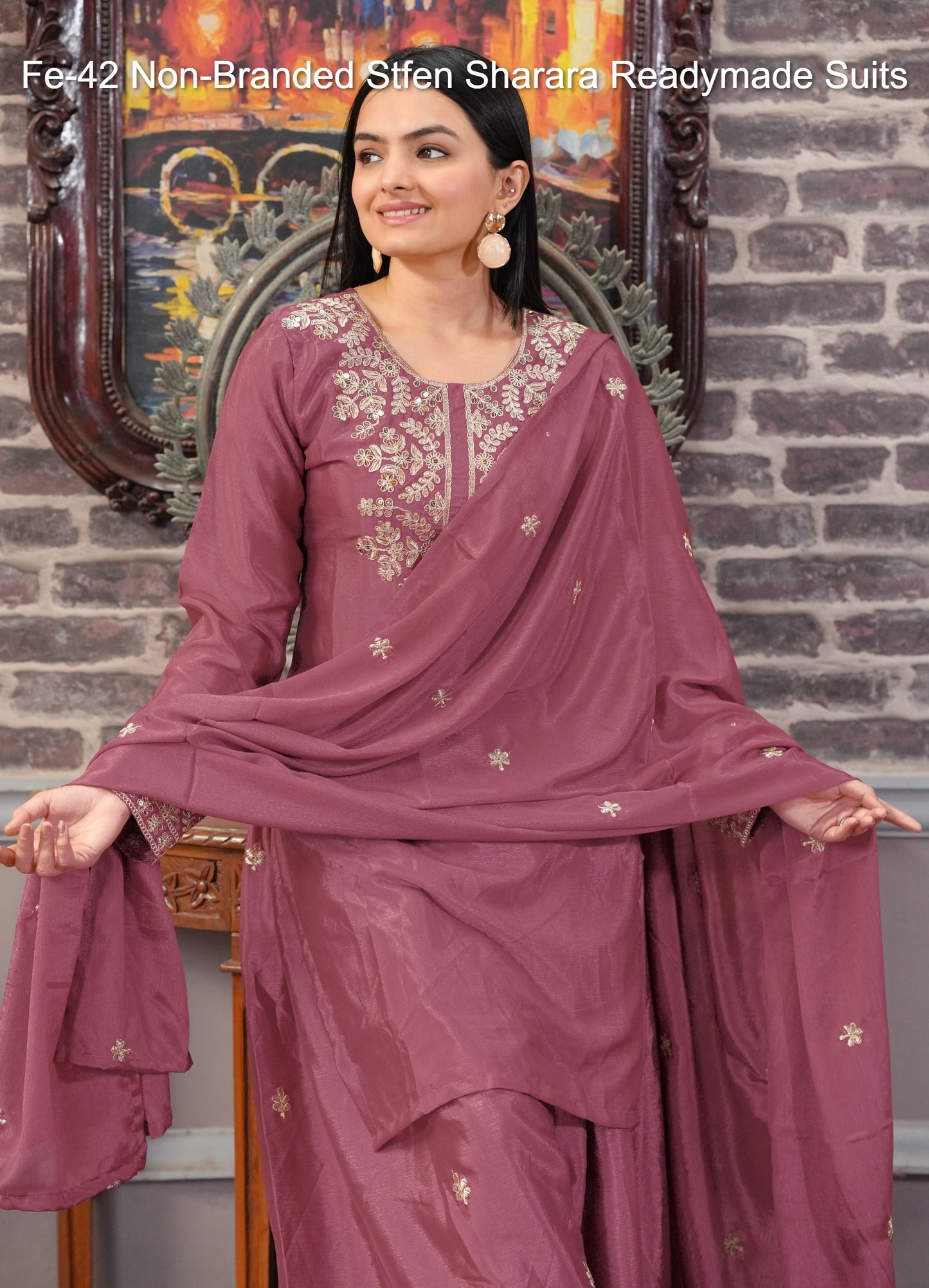 Fe-42 Non-Branded Stfen Sharara Readymade Suits