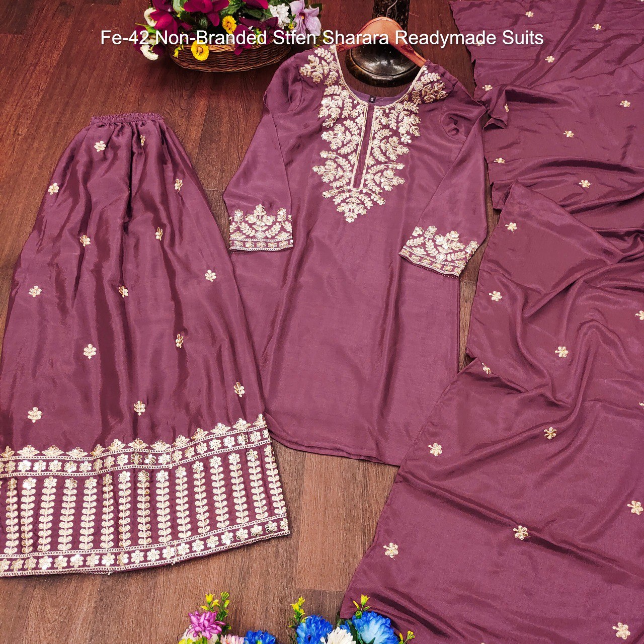 Fe-44 Non-Branded Stfen Sharara Readymade Suits