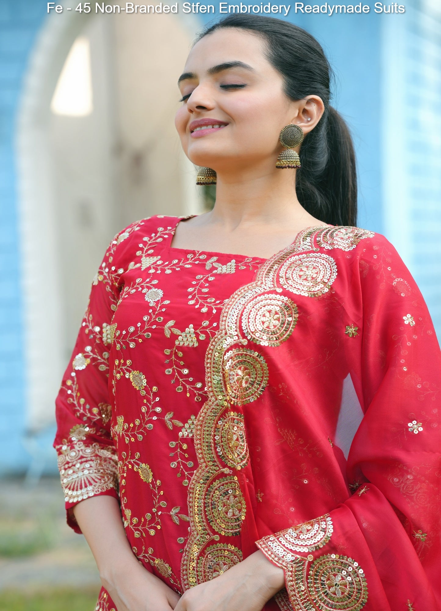 Fe - 45 Non-Branded Stfen Embroidery Readymade Suits