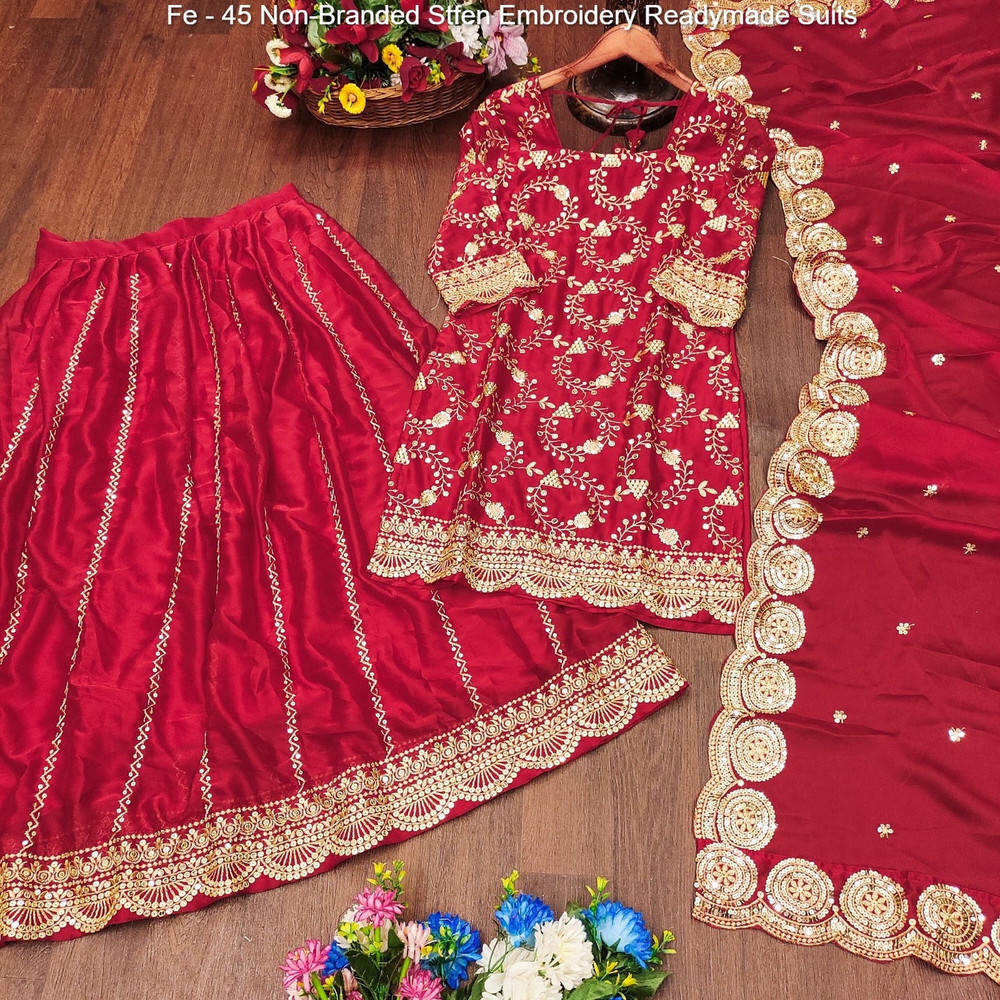 Fe - 45 Non-Branded Stfen Embroidery Readymade Suits