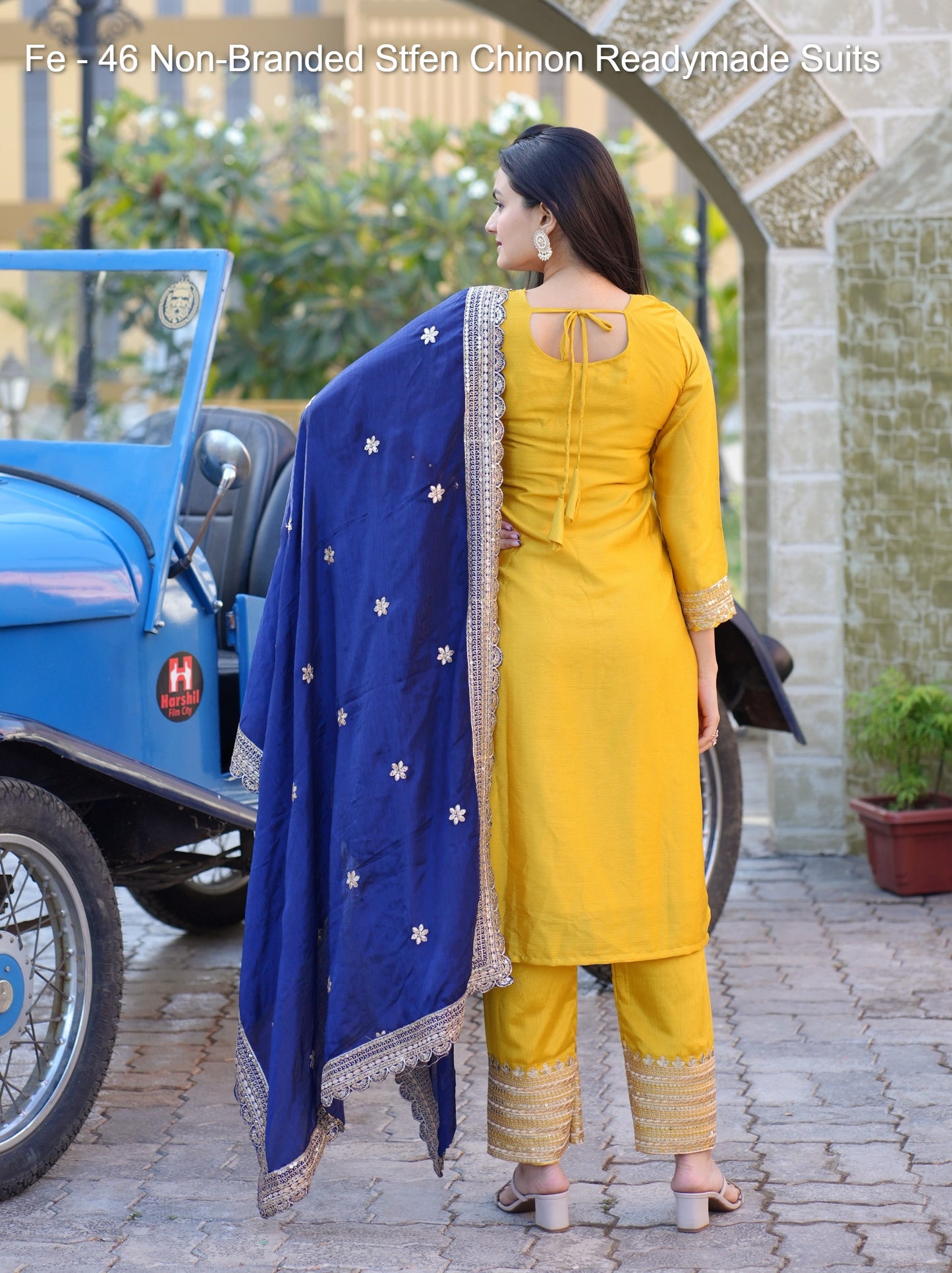 Fe - 46 Non-Branded Stfen Chinon Readymade Suits
