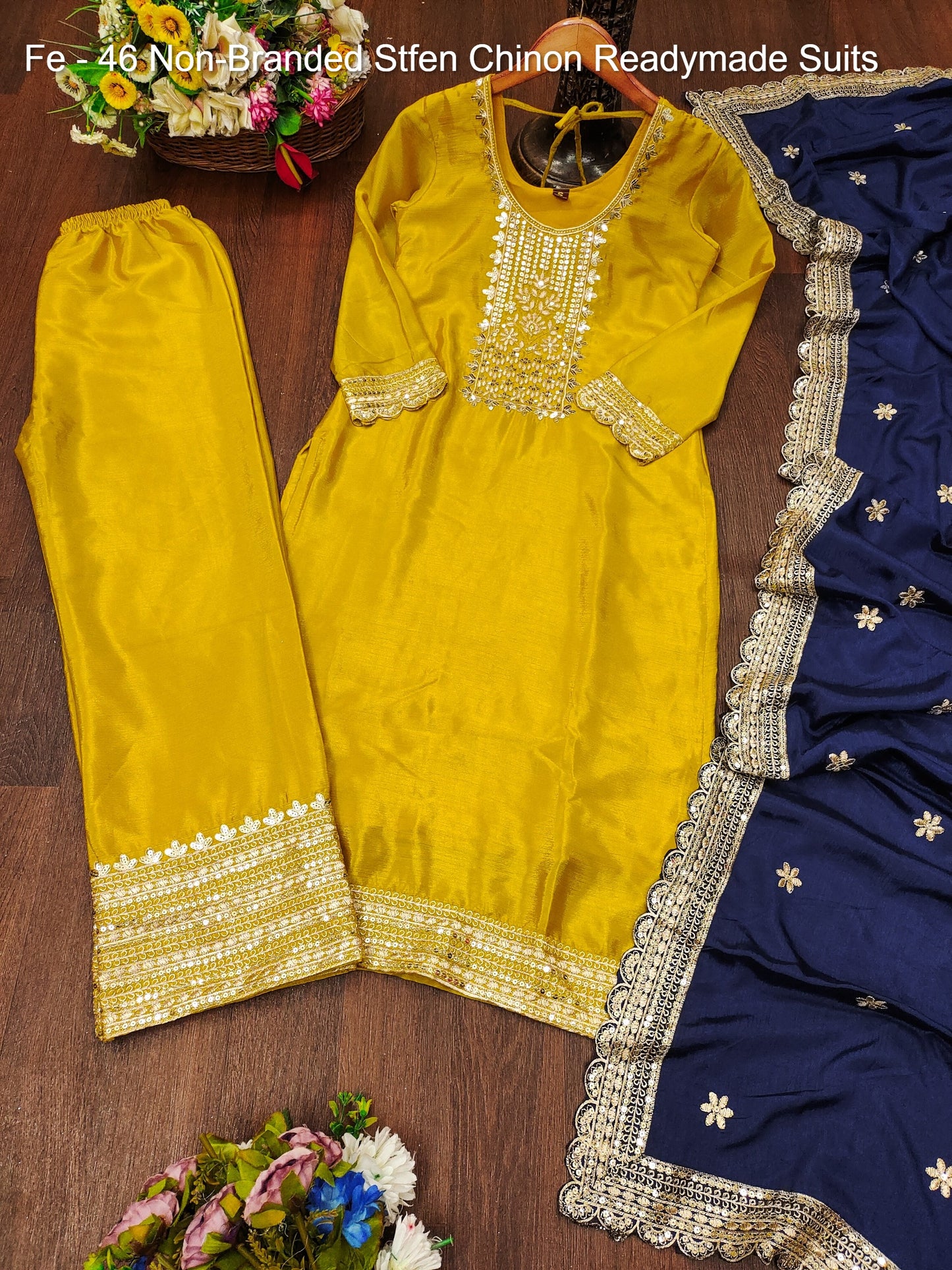 Fe - 46 Non-Branded Stfen Chinon Readymade Suits