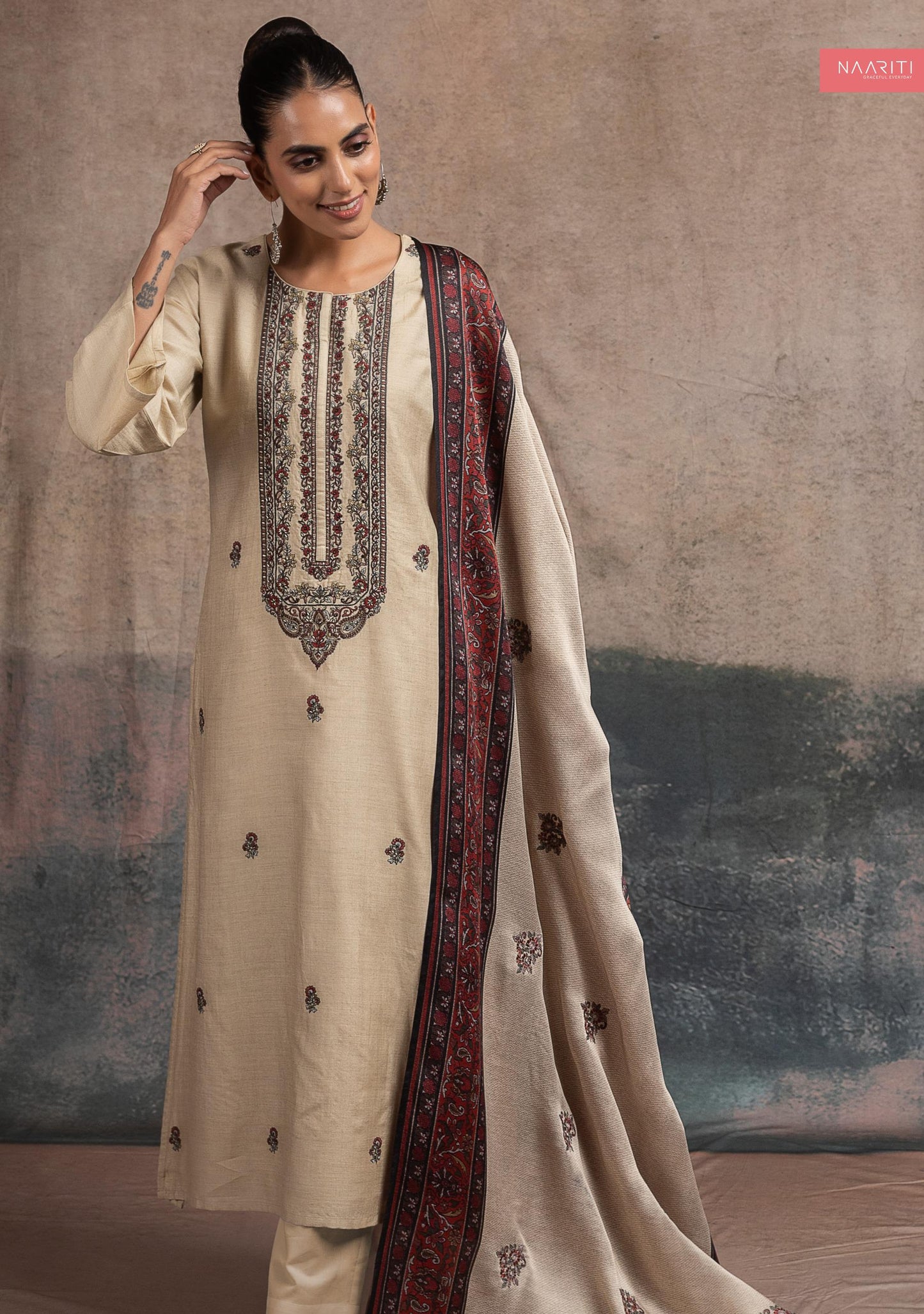 Fezdin 2523 Naariti Tussar Silk Unstitched Suits