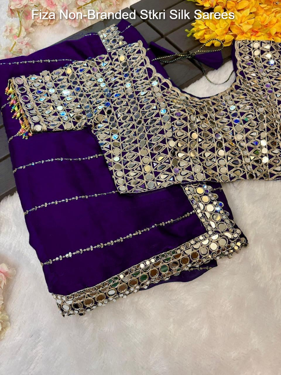 Fiza Non-Branded Stkri Silk Sarees