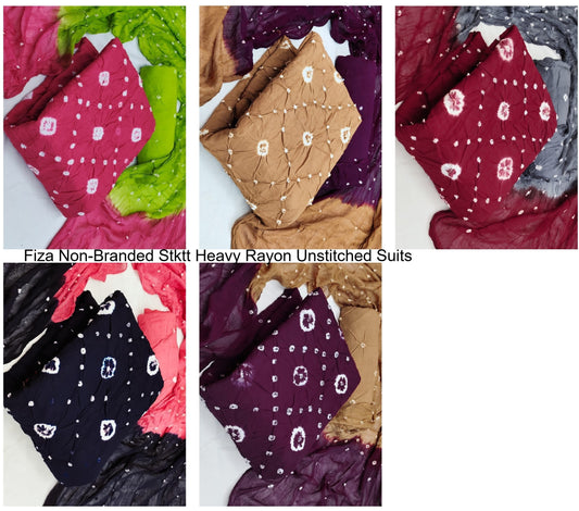 Fiza Non-Branded Stktt Heavy Rayon Unstitched Suits