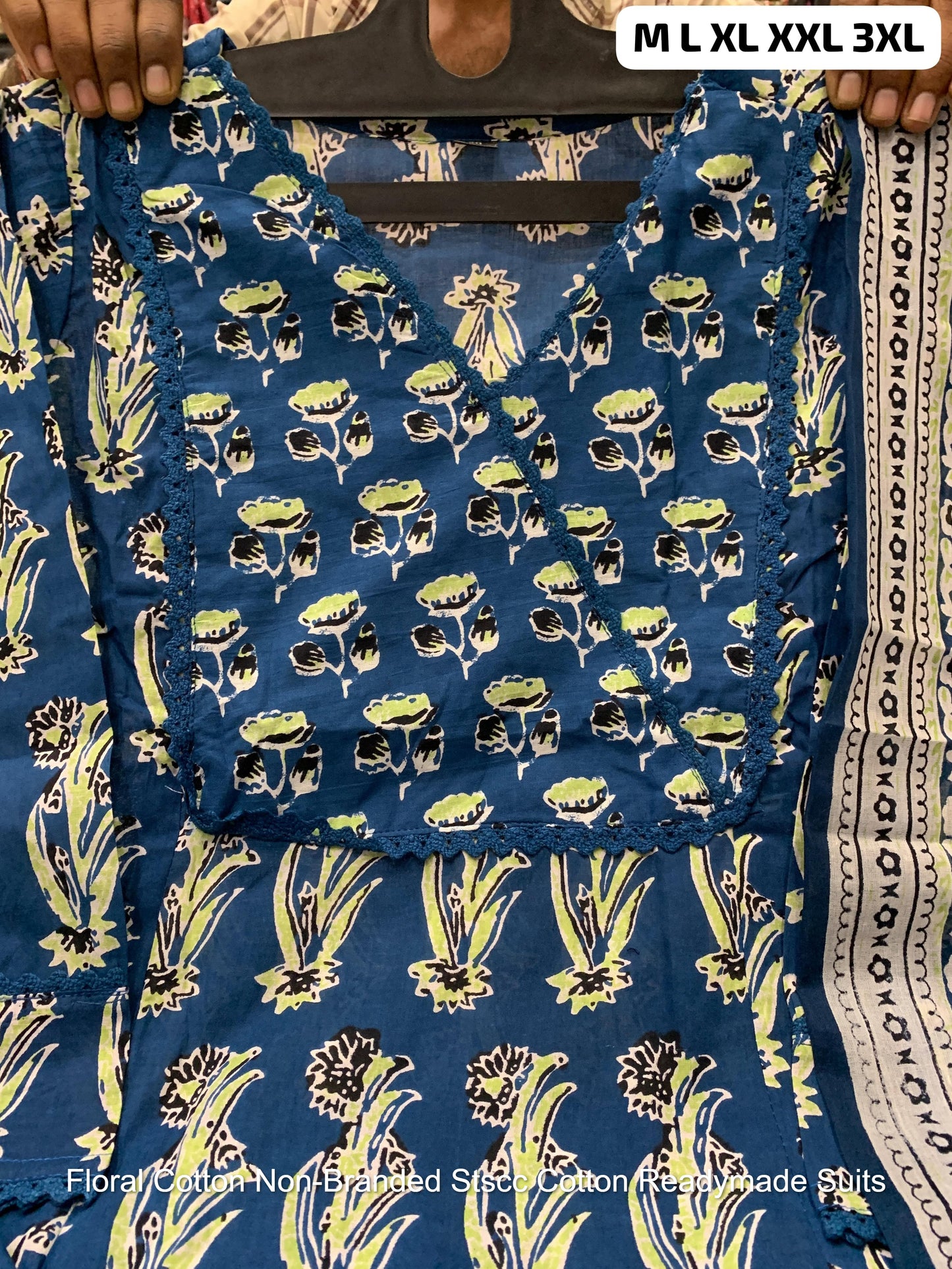 Floral Cotton Non-Branded Stscc Cotton Readymade Suits