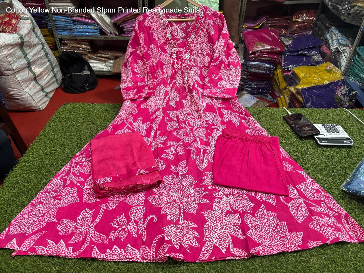 Floral Design Non-Branded Stpmr Cotton Readymade Suits