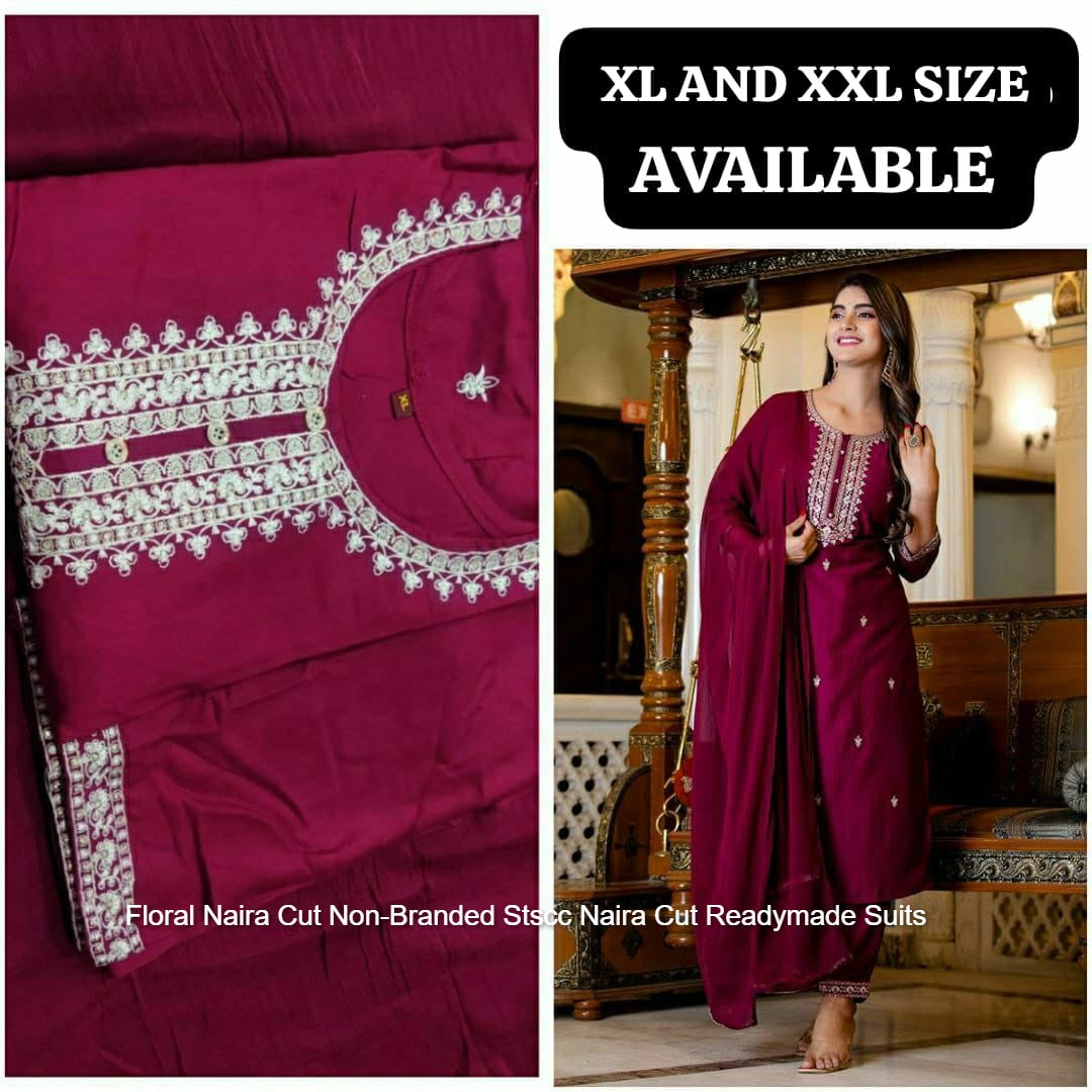 Floral Naira Cut Non-Branded Stscc Naira Cut Readymade Suits