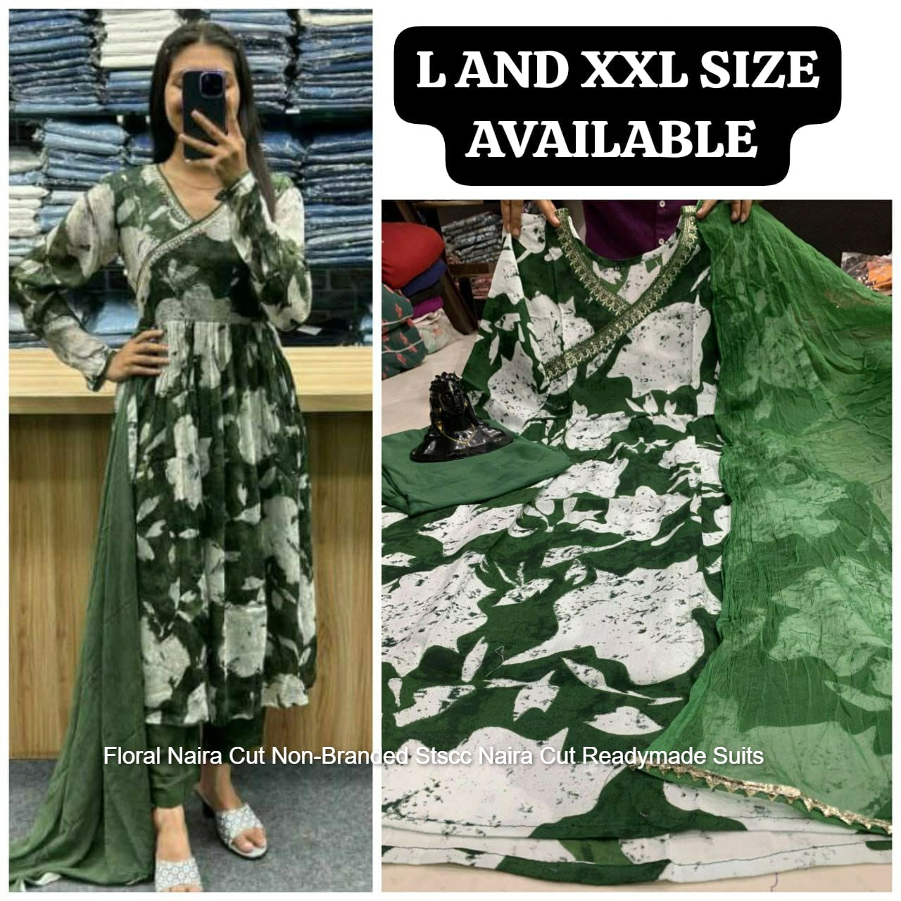 Floral Naira Cut Non-Branded Stscc Naira Cut Readymade Suits