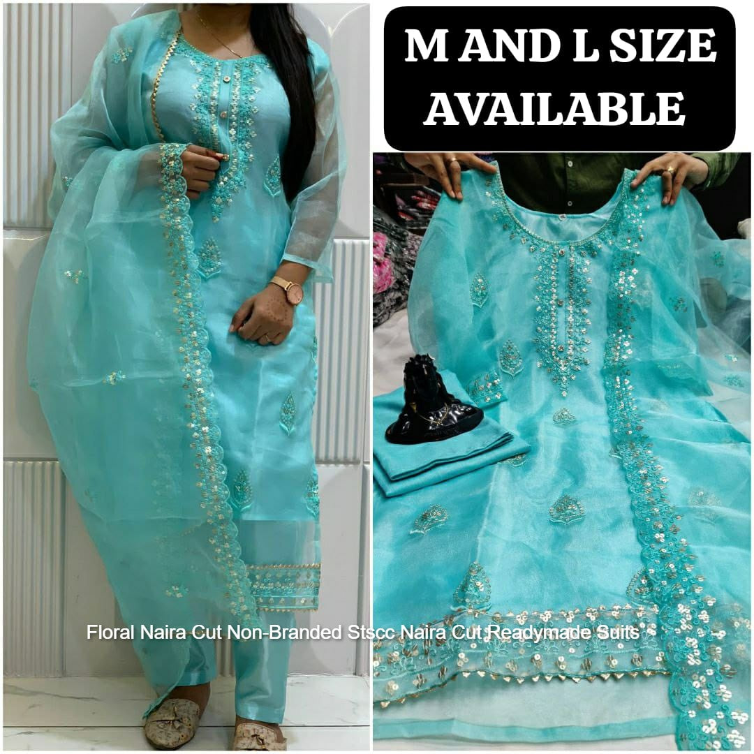 Floral Naira Cut Non-Branded Stscc Naira Cut Readymade Suits