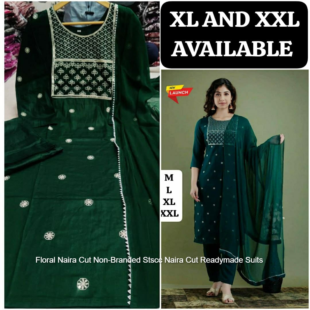 Floral Naira Cut Non-Branded Stscc Naira Cut Readymade Suits