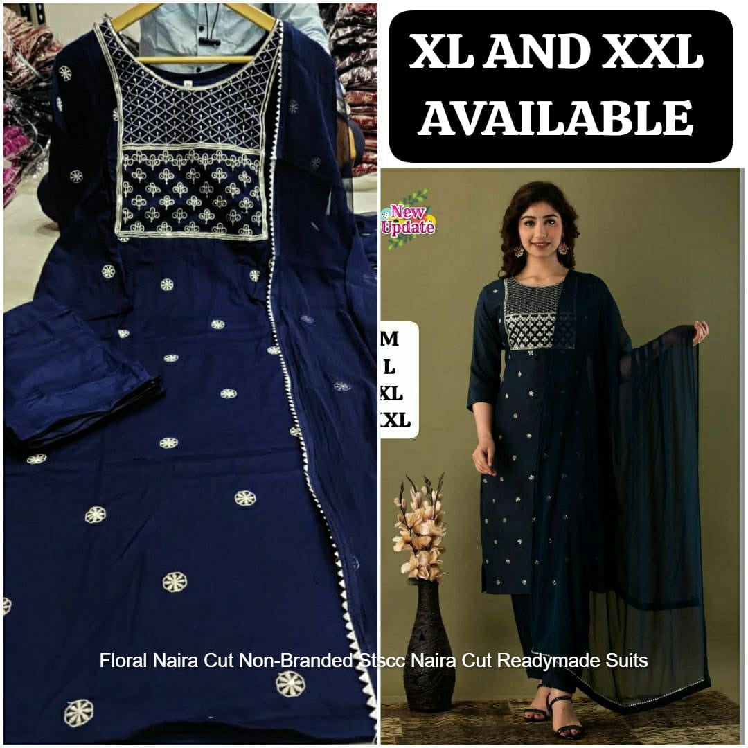 Floral Naira Cut Non-Branded Stscc Naira Cut Readymade Suits