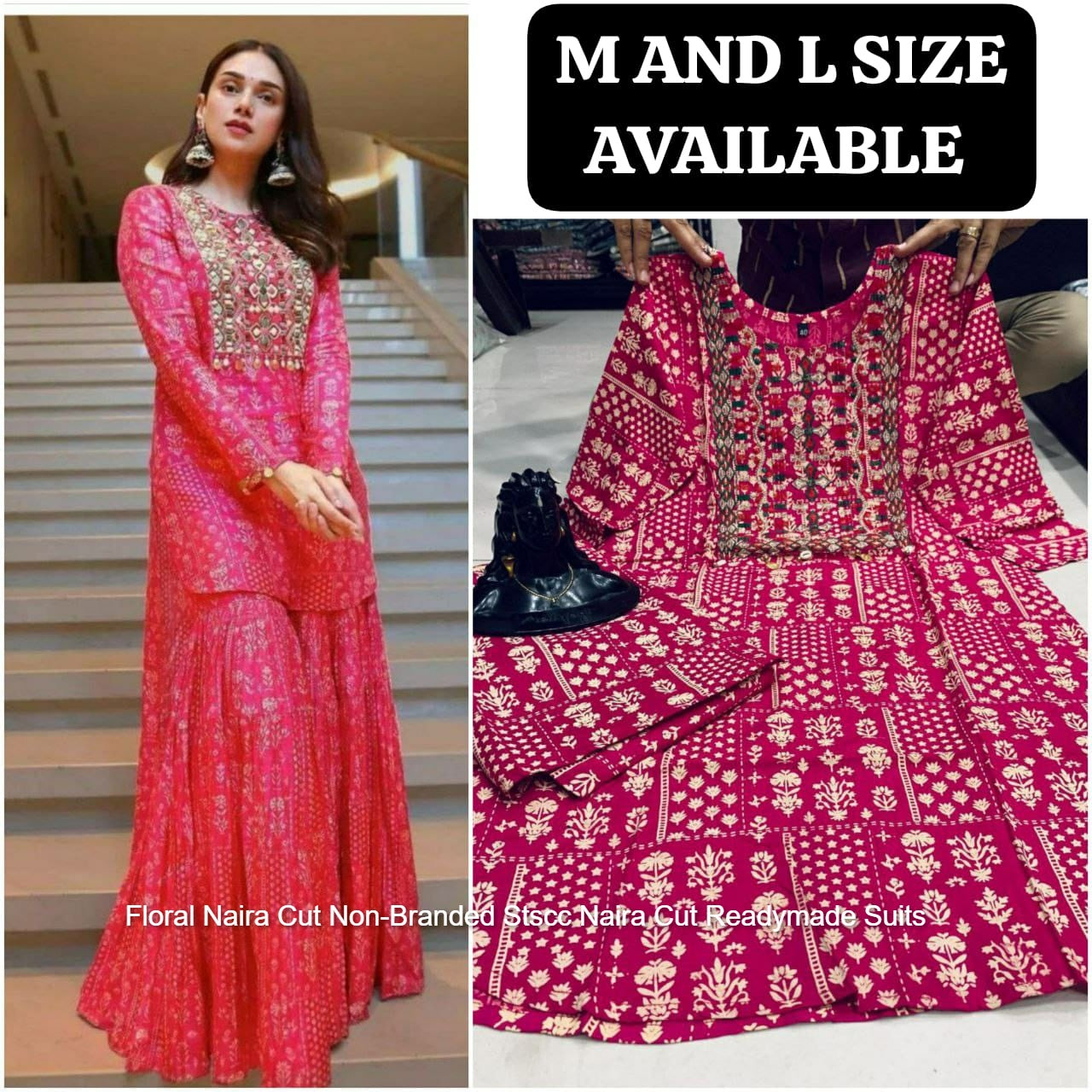 Floral Naira Cut Non-Branded Stscc Naira Cut Readymade Suits