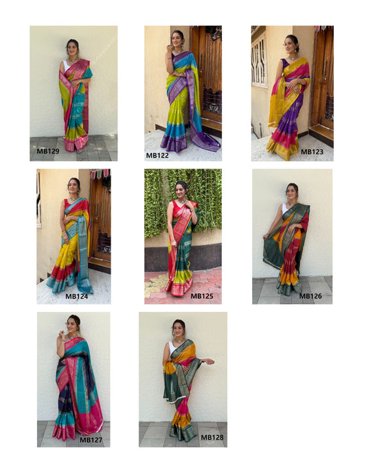 Foil Print Mira Bela Dola Sarees